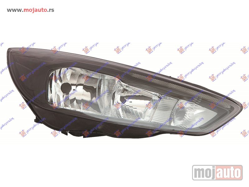 Glavna slika -  FAR ELEKTRICNI CRNI (H7/H1) SA LED DNEVNIM SVETLOM (SA MOTOROM) DEPO Desno Ford focus 14-18 -dostupno - MojAuto