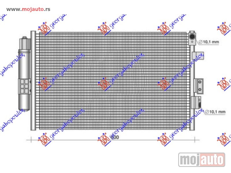 Glavna slika -  HLADNJAK KLIME 1.0 EcoBoost BENZIN (AUTO) (599x350x16) Ford focus 14-18 -dostupno - MojAuto