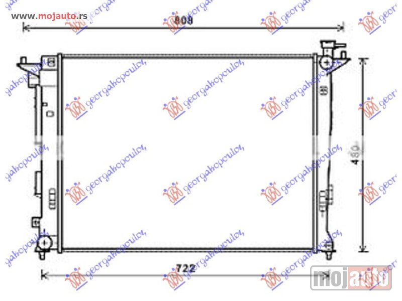Glavna slika -  HLADNJAK MOTORA 1.6/2.0 BENZIN (MAN) (630x470x16) (CESKA) Kia sportage 14-15 -dostupno - MojAuto
