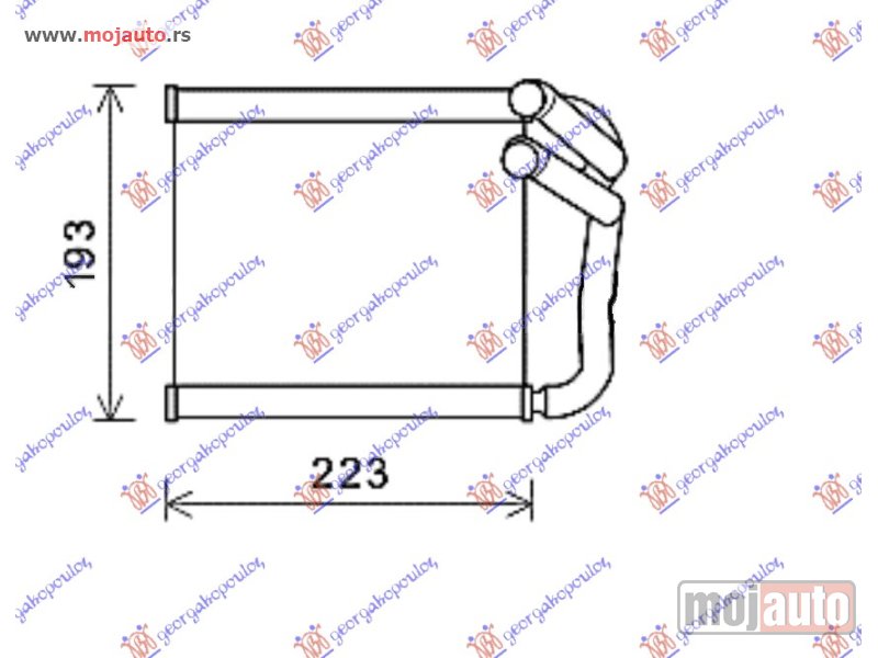 Glavna slika -  GREJAC KABINE (211x159x27) Hyundai elantra 13-15 -nedostupno - MojAuto