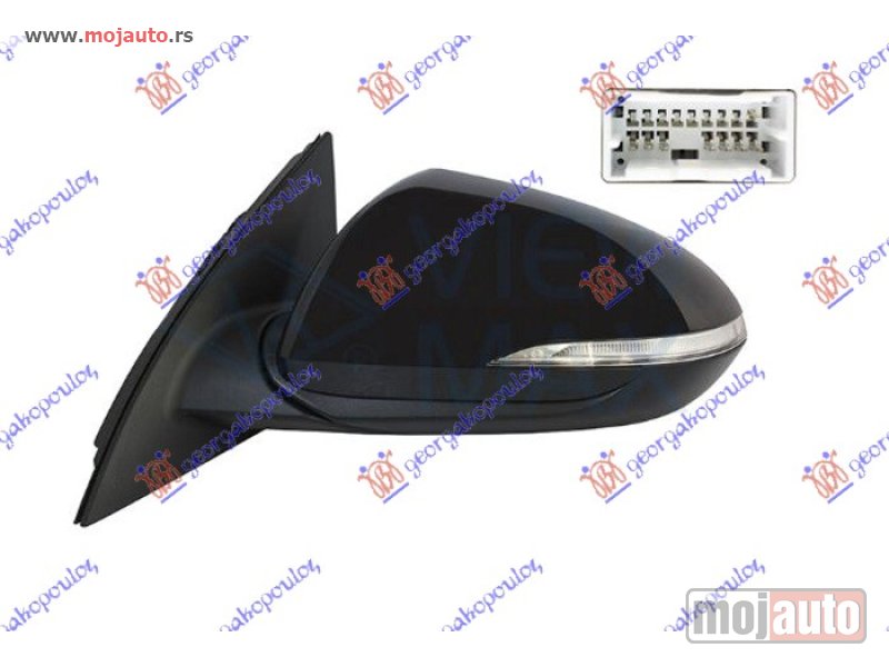 Glavna slika -  RETROVIZOR ELEKTRICNI SA GREJACEM PM (ELEKTRO-SKLOPIV) (MEMORIJA) (MRTAV UGAO) (14 PIN) (A KVALITET) (ASFERICNO STAKLO) Levo Hyundai i30 hatchback 20- -dostupno - MojAuto