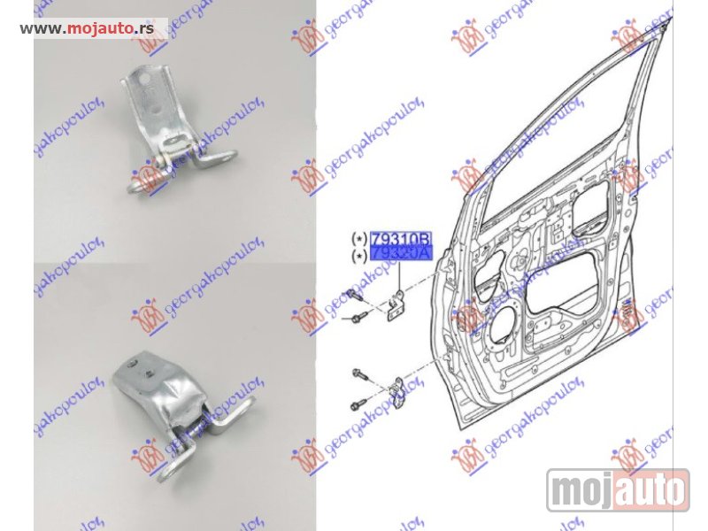 Glavna slika -  SARKA PREDNJIH VRATA GORNJA Desno Hyundai h1 18- -dostupno - MojAuto