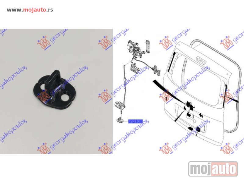 Glavna slika -  BRAVA GEPEK VRATA DONJA Hyundai h1 18- -dostupno - MojAuto
