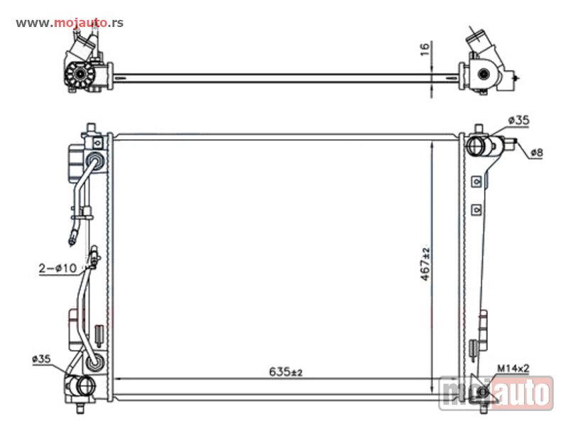 Glavna slika -  HLADNJAK MOTORA 1.6 GDi - 2.0i BENZIN (AUTO) (640x460) (CESKA) Kia sportage 15-18 -dostupno - MojAuto