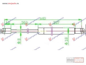 Glavna slika - AMORTIZER GEPEK VRATA KARAVAN (584L-420N) Ford focus 08-11 -dostupno - MojAuto