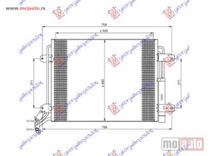 NOVI: delovi  HLADNJAK KLIME 1.4 Tsi/2.0 TFSi BENZIN - 2.0 TDi DIZEL (540x450x16) Vw tiguan 07-11 -dostupno