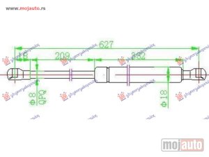 NOVI: delovi  AMORTIZER GEPEK VRATA (627L-660N) Bmw series 3 (e46) compact 01-05 -dostupno