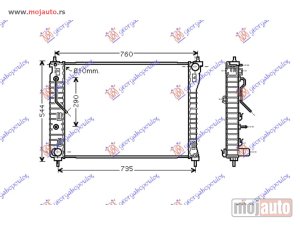 NOVI: delovi  HLADNJAK MOTORA 2.4i 16V 3.2i 24V (MAN/AUTO) (67x51x27) Opel antara 06-15 -dostupno