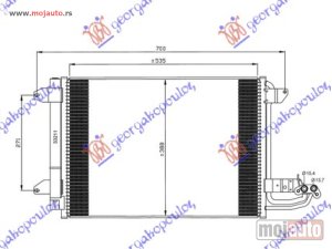 Glavna slika - HLADNJAK KLIME BENZIN/DIZEL (550x390x16) Vw golf plus 04-09 -dostupno - MojAuto
