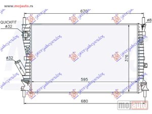 NOVI: delovi  HLADNJAK MOTORA 1.6 TDCi (59x37.8x26) Ford fiesta 02-08 -dostupno