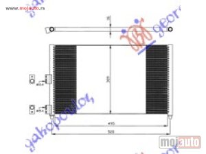 Glavna slika -  HLADNJAK KLIME 1.6/1.9 JTD (500x310) Fiat punto 03-11 -dostupno - MojAuto