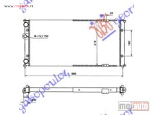 NOVI: delovi  HLADNJAK MOTORA 2.0i 16V 1.9TDi (63x32) Seat ibiza 95-97 -dostupno