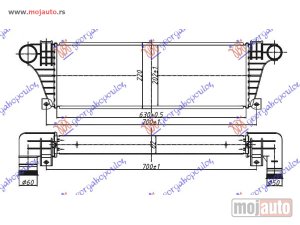 Glavna slika - HLADNJAK INTERKULERA 2.5-2.8 TD (630x217x63) Iveco daily 90-00 -dostupno - MojAuto