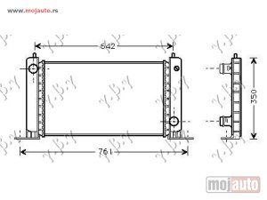 NOVI: delovi  HLADNJAK MOTORA 1.4/1.6i 16V (+/-AC) (58x31) Fiat stilo 01-06 -dostupno