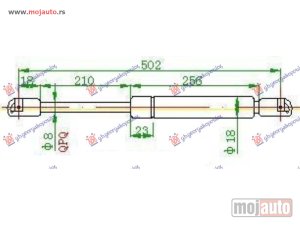 NOVI: delovi  AMORTIZER GEPEK VRATA KARAVAN (507L-420N) Fiat marea 96-07 -dostupno