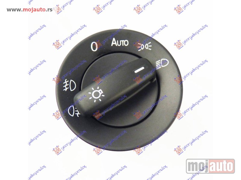 Glavna slika -  PREKIDAC ZA FAROVE (SA MAGLENKAMA) (AUTO DNEVNA SVETLA) (10 PIN) Vw golf v 04-08 -dostupno - MojAuto
