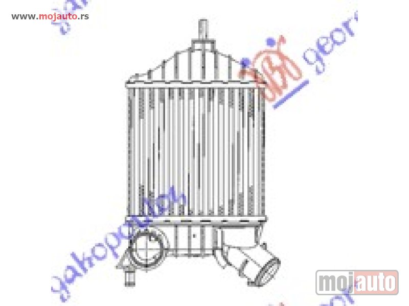 Glavna slika -  HLADNJAK INTERKULERA 1.9 JTD-MULTIJET (192x206x64) Fiat punto 03-11 -dostupno - MojAuto