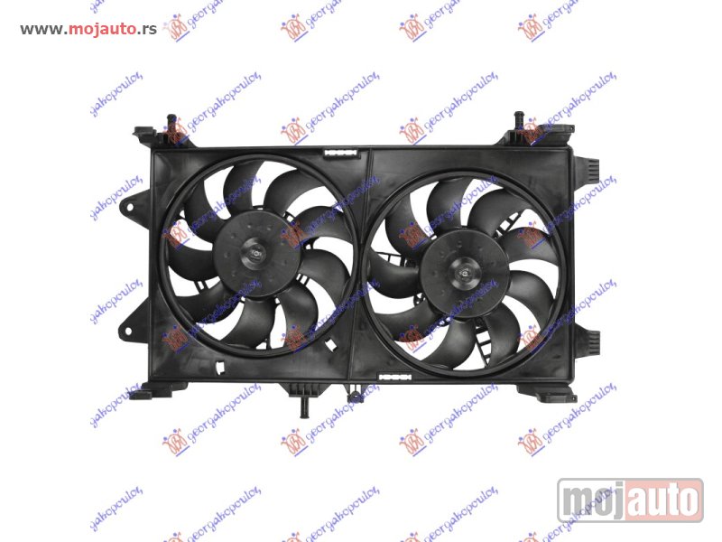 Glavna slika -  VENTILATOR (DUPLI) KOMPLET (130i/1.9JTD) Fiat punto 99-03 -dostupno - MojAuto