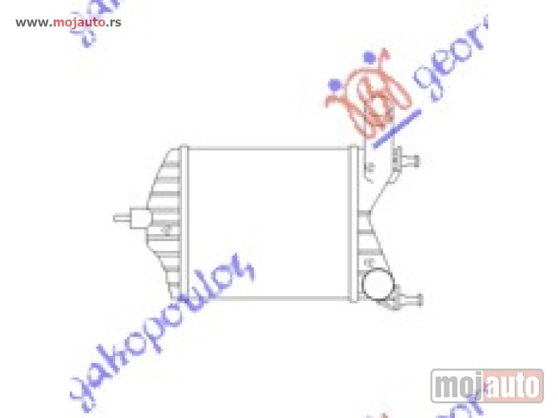 Glavna slika -  HLADNJAK INTERKULERA 1.3 MJTD (192x209x65) Fiat idea 04-10 -dostupno - MojAuto