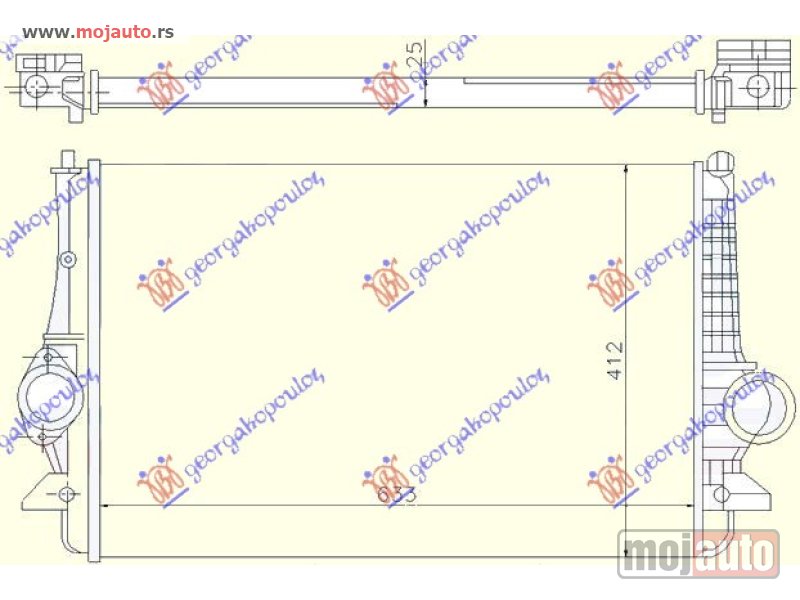 Glavna slika -  HLADNJAK INTERKULERA 1.9-2.0 Tdi (632x415x26) 02- Ford galaxy 95-06 -dostupno - MojAuto