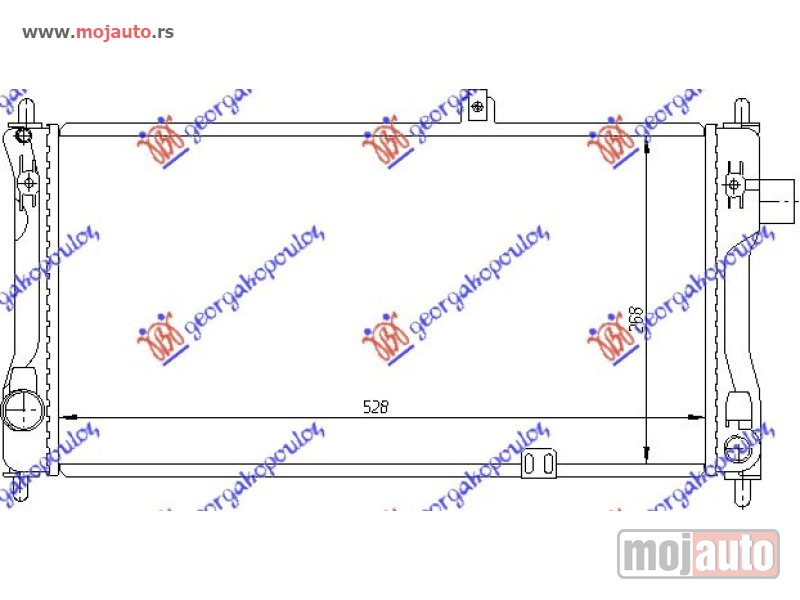Glavna slika -  HLADNJAK MOTORA 1.3CC (53x28.5) Opel ascona c 81-88 -dostupno - MojAuto