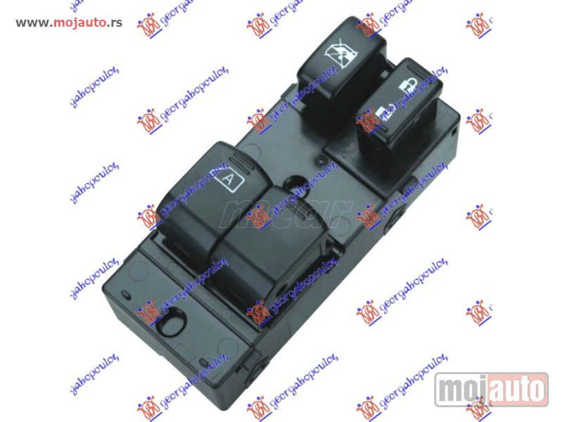 Glavna slika -  PREKIDAC U PREDNJIM VRATIMA (2 TASTERA) (16 PIN) Levo Nissan note 06-13 -dostupno - MojAuto