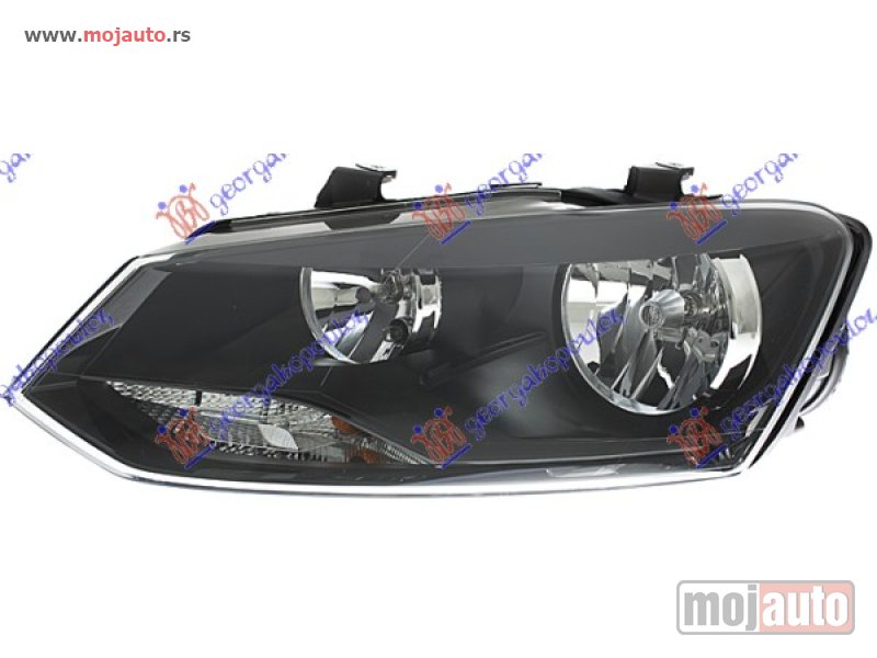 Glavna slika -  FAR ELEKTRICNI DUPLO SOCIVO (SA MOTOROM) (CRNA LAJSNA) (TYC) Levo Vw polo 09-14 -nedostupno - MojAuto