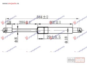 NOVI: delovi  AMORTIZER GEPEK VRATA 3 VRATA (544L-320N) Opel corsa b 97-00 -dostupno