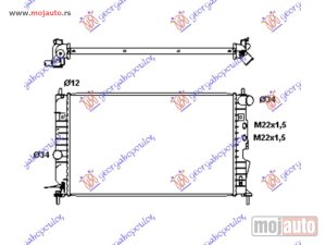 NOVI: delovi  HLADNJAK MOTORA 1.6/1.8 16V (+/-AC) (61x37) Opel vectra b 96-98 -dostupno