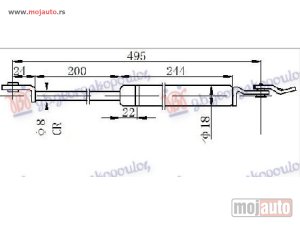 NOVI: delovi  AMORTIZER GEPEK VRATA (495L-190N) Honda cr-v 96-02 -dostupno