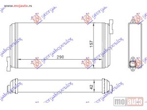 NOVI: delovi  GREJAC KABINE (295x152) Mercedes 190e (w201) 84-93 -dostupno