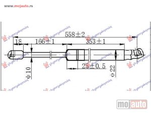 NOVI: delovi  AMORTIZER GEPEK VRATA (558L-725N) Mercedes ml (w164) 05-11 -dostupno