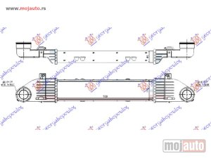 NOVI: delovi  HLADNJAK INTERKULERA 3.2 CDi DIZEL (530x115x65) Mercedes s class (w220) 98-05 -dostupno