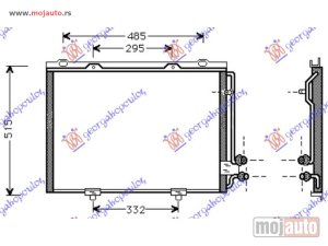 NOVI: delovi  HLADNJAK KLIME ZA SVE MODELE BENZIN/DIZEL (570x48x20) Mercedes e class (w210) 96-99 -dostupno