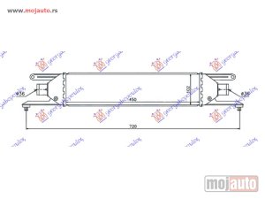 NOVI: delovi  HLADNJAK INTERKULERA 1.3 MJTD (450x100x50) Fiat linea 07-13 -dostupno