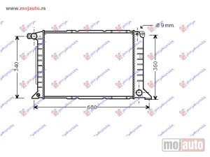 NOVI: delovi  HLADNJAK MOTORA 2.5 TDI (+/-AC) (53.8x35.9) Ford transit 95-00 -dostupno