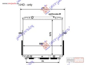 NOVI: delovi  HLADNJAK MOTORA 2.4-3.5 BENZIN (AUTO) (+/-AC) (57.8x62.8) 8mm (HALLA TIP) Kia sorento 02-09 -dostupno