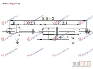 NOVI: delovi  AMORTIZER GEPEK VRATA (515L-585N) Hyundai tucson 04-10 -dostupno