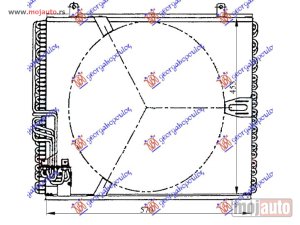 NOVI: delovi  HLADNJAK KLIME BENZIN/DIZEL (570x453x30) Bmw series 5 (e34) 88-95 -dostupno
