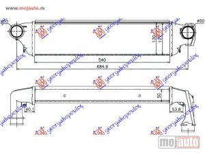 Glavna slika - HLADNJAK INTERKULERA 2.0TD (54x129x50) (50-50) Bmw series 3 (e46) sdn 99-02 -nedostupno - MojAuto