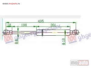 NOVI: delovi  AMORTIZER GEPEK VRATA (494L-490N) Audi a3 03-08 -dostupno