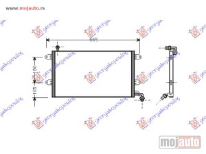 NOVI: delovi  HLADNJAK KLIME (550x368x350) Vw golf iii 92-98 -dostupno