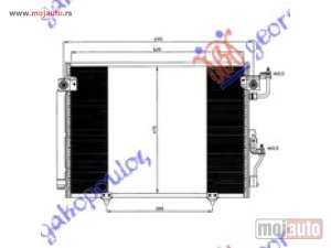 NOVI: delovi  HLADNJAK KLIME 2.5td/3.2DID (634x478x16) Mitsubishi pajero 01-07 -dostupno