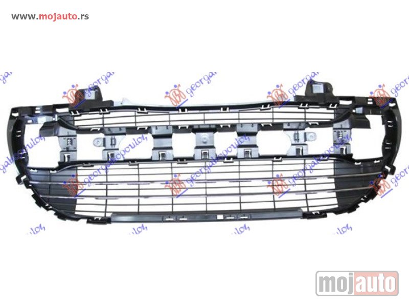 Glavna slika -  CENTRALNA RESETKA CRNA (2 HROM LAJSNE) -11 Peugeot 308 08-13 -dostupno - MojAuto