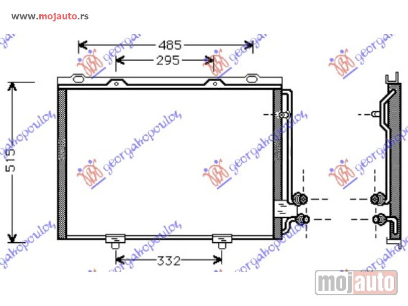 Glavna slika -  HLADNJAK KLIME ZA SVE MODELE BENZIN/DIZEL (570x48x20) Mercedes e class (w210) 96-99 -dostupno - MojAuto