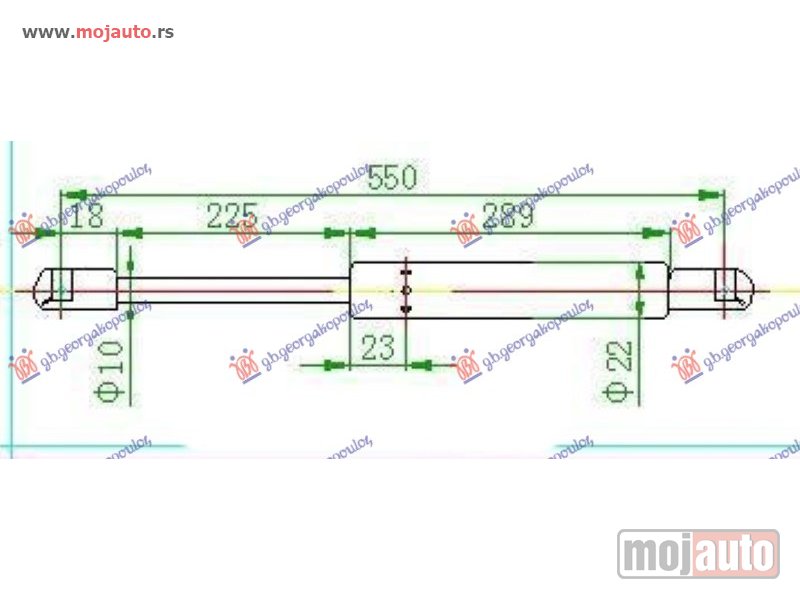 Glavna slika -  AMORTIZER GEPEK VRATA (850N) Ford transit 92-95 -dostupno - MojAuto