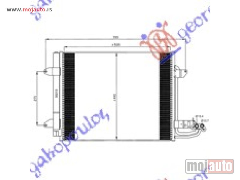 Glavna slika -  HLADNJAK KLIME BENZIN/DIZEL (540x450x16) Vw caddy 04-10 -dostupno - MojAuto