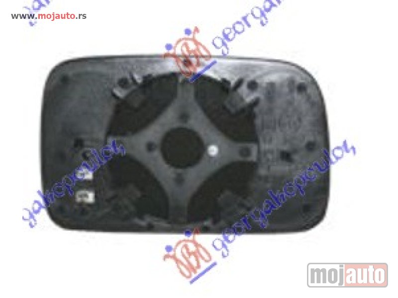 Glavna slika -  STAKLO RETROVIZORA SA GREJACEM (ASFERICNO) Levo Vw polo classic 95-02 -dostupno - MojAuto