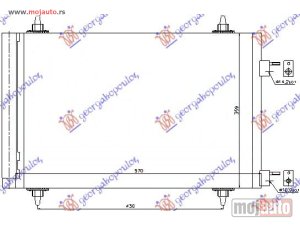 Glavna slika - HLADNJAK KLIME BENZIN/DIZEL (570x359x16) Citroen c4 picasso 07-14 -dostupno - MojAuto