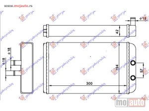 NOVI: delovi  GREJAC KABINE (300x195x42) Peugeot boxer 02-06 -dostupno